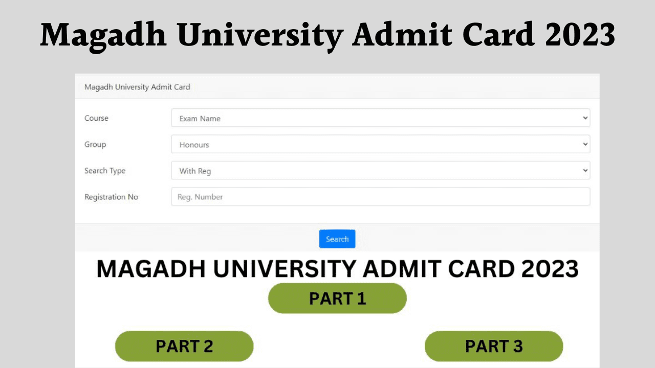 Magadh University Admit Card 2023